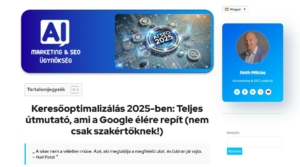 keresőoptimalizálás ai marketing ügynökség